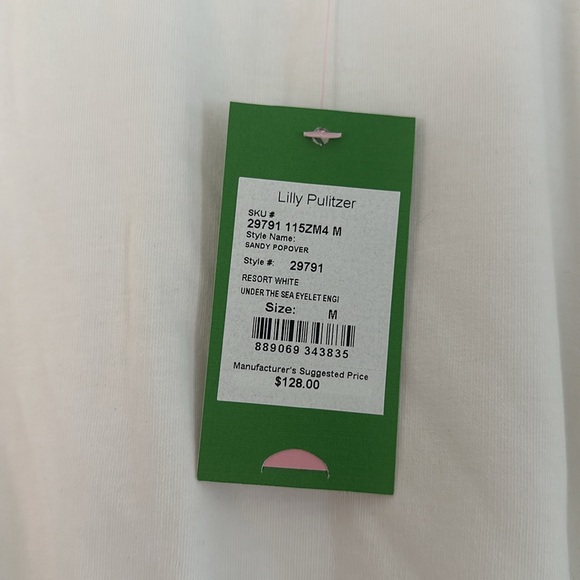 Lilly Pulitzer NWT white long sleeve with shell detail - Picture 3 of 4